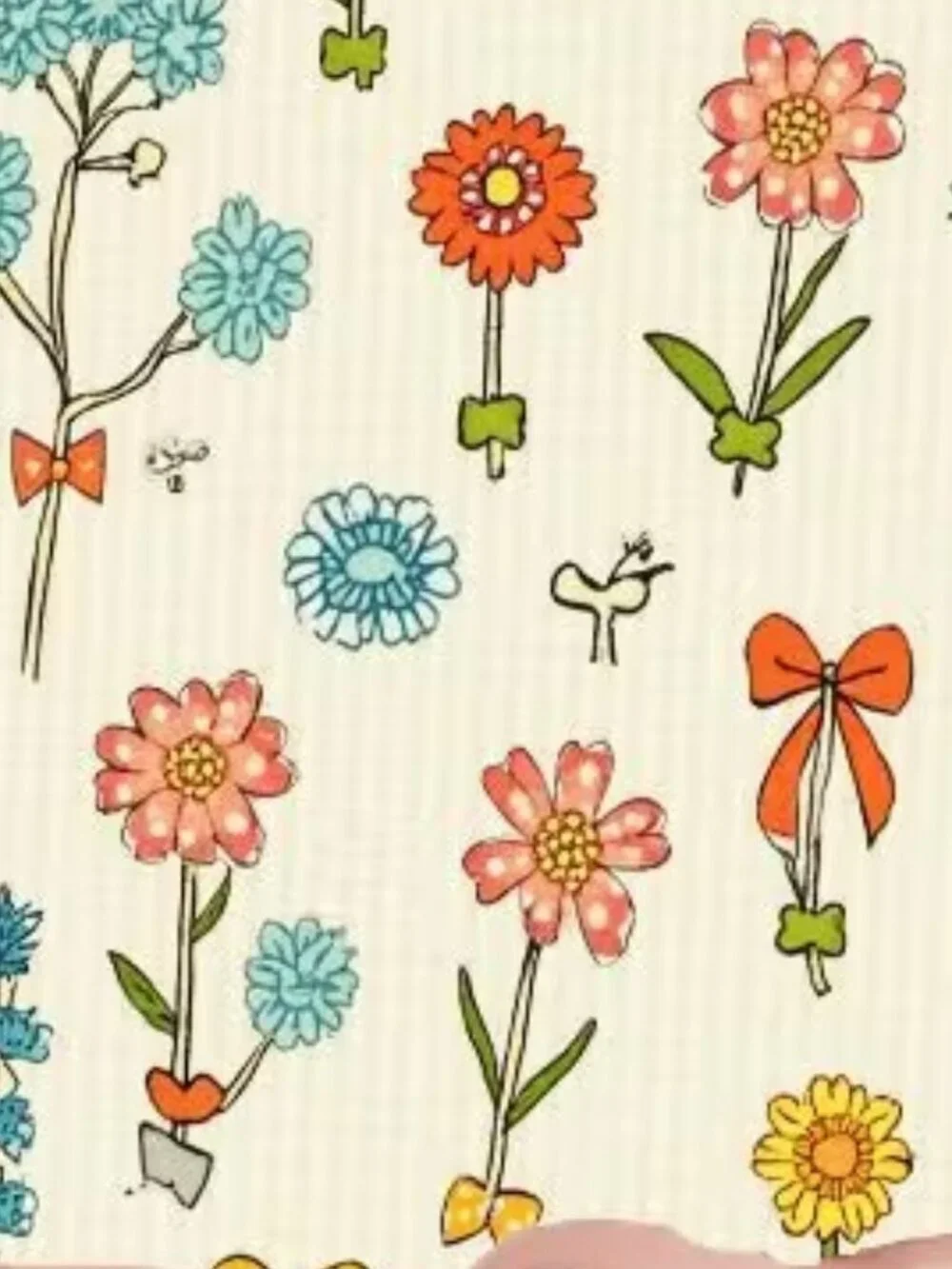 Retro Multicolor Floral Makeup Bag